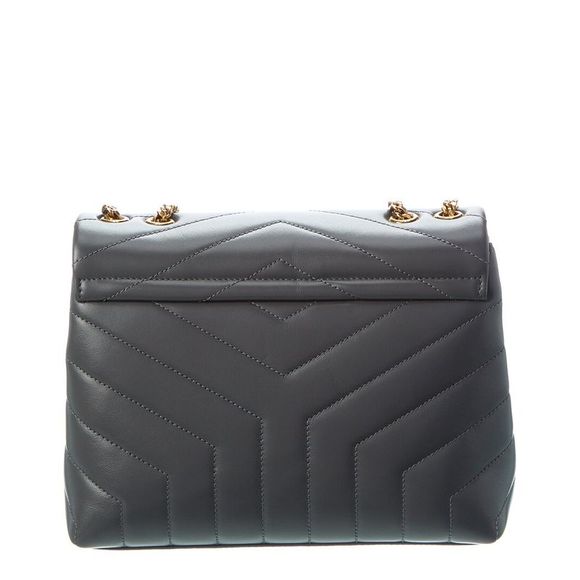 Saint Laurent Bags Saint Laurent Loulou Small Matelasse Y Leather Shoulder Bag Grey Poshmark
